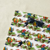 Serviette de plage tropicale (choisir la couleur) (En situation)