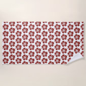 Serviette de plage tropicale de fleur de ketmie (Devant)