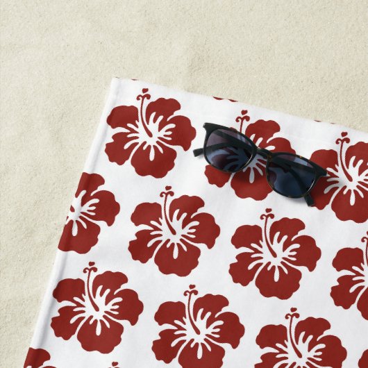 Serviette de plage tropicale de fleur de ketmie (En situation)
