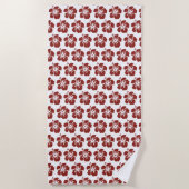 Serviette de plage tropicale de fleur de ketmie (Devant)