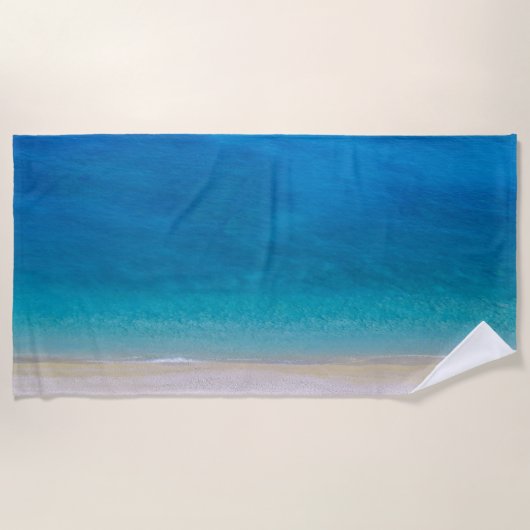 Serviette de plage tropicale d'océan de turquoise (Devant)