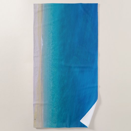Serviette de plage tropicale d'océan de turquoise (Devant)