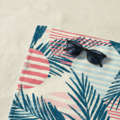 Serviette de plage tropicale feuilles de palmier (En situation)