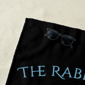 Serviette De Plage Trou de lapin bleu sur mesure (En situation)