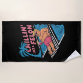 Serviette De Plage Trump Drôle Chillin Comme Un Felon Trump 2024 (Devant)