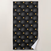 Serviette de plage Tufted Diamond en or noir (Devant)