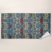 Serviette De Plage Tulip et Rose Date, Design 1876 William Morris (Devant)