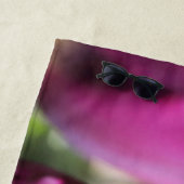 Serviette De Plage Tulipe pourpre simple (En situation)