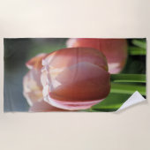 Serviette De Plage Tulipes roses (Devant)