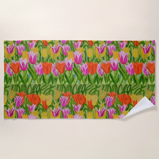 Serviette De Plage Tulips beach towel (Devant)