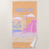 Serviette De Plage Tulum, Art Voyage, Preppy (Devant)