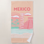 Serviette De Plage Tulum, Mexique, Art de voyage (Devant)