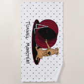 Serviette De Plage Tunnel Monster - agility scared nervous dog funny (Devant)