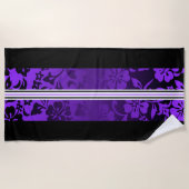 Serviette De Plage Tunnels Plage Hawaiian Hibiscus Surf Purple (Devant)