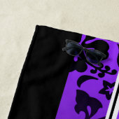 Serviette De Plage Tunnels Plage Hawaiian Hibiscus Surf Purple (En situation)