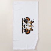 Serviette De Plage Turquie Halloween Boo, Thanksgiving Turquie, Éffra (Devant)