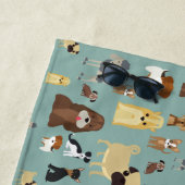 Serviette De Plage turquoise background dopattern (En situation)