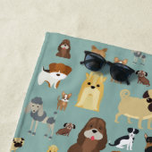 Serviette De Plage turquoise background dopattern (En situation)