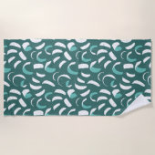 Serviette De Plage Turquoise Blue Kitesurf Extreme Sports nautiques (Devant)