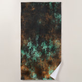 Serviette De Plage Turquoise Cooper Patina Metallic (Devant)