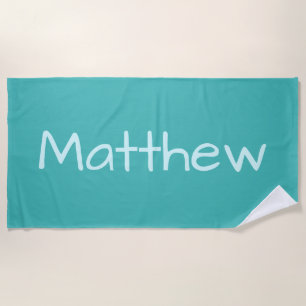 Serviette de plage Turquoise Custom Name