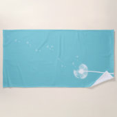 Serviette de plage Turquoise Dandelion (Devant)