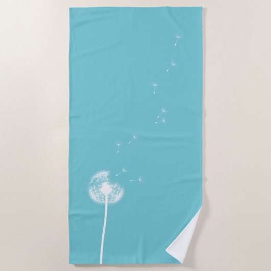 Serviette de plage Turquoise Dandelion (Devant)