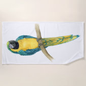 Serviette De Plage Turquoise Macaw (Devant)