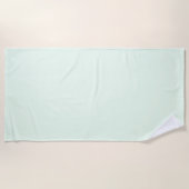 Serviette De Plage Turquoise Vert Doux Blanc Pastel Couleur Uni (Devant)