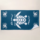 Serviette De Plage Turtle Diving Akumal, Mexico Beach Towel (Devant)