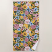 Serviette De Plage TWEETY™ Floral Embroidery Pattern (Devant)
