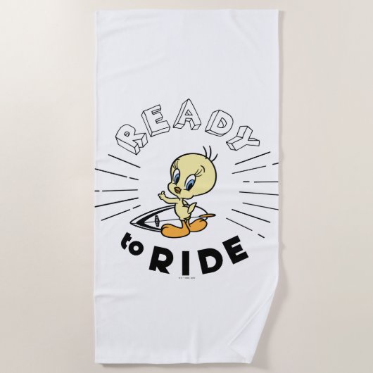 Serviette De Plage TWEETY™ Surfboard - Prêt à rouler (Devant)