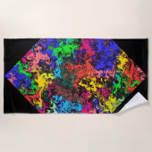 Serviette De Plage Twirly coloré Abstrait / (Devant)