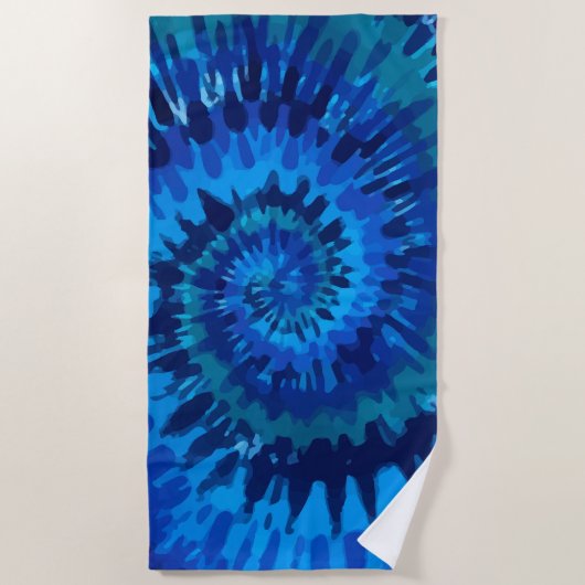 Serviette de plage Tye-Dye-Blue (Devant)