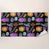 Serviette De Plage Types De Bactéries (Devant)