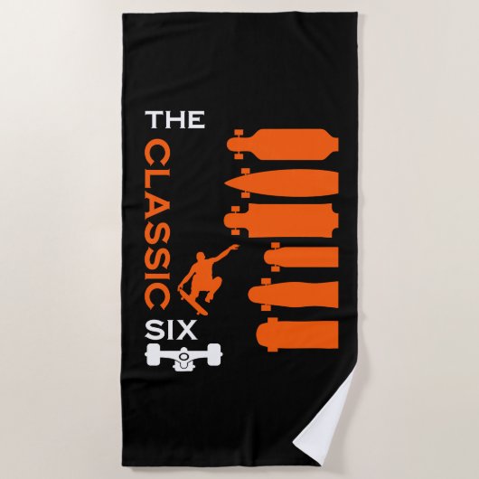Serviette De Plage Types de skateboard (Devant)