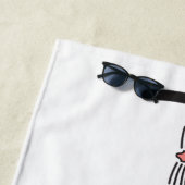 Serviette De Plage Typographie de chat Miaou (En situation)