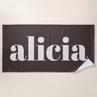 Typographie Moderne Nom Personnalisé Marron Blanc