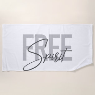 Serviette De Plage Typographie moderne, simple, cool de Free Spirit
