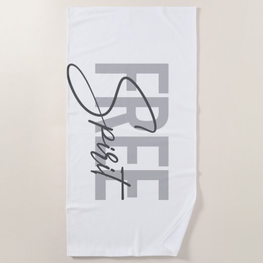 Serviette De Plage Typographie moderne, simple, cool de Free Spirit (Devant)