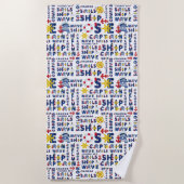 Serviette De Plage Typographie Nautique (Devant)