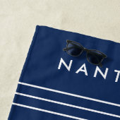 Serviette De Plage Typographie nautique moderne d'initiale de (En situation)