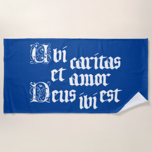 Serviette De Plage Ubi Caritas