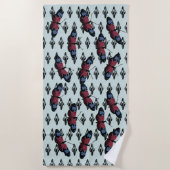 Serviette De Plage Ufo et papillons (Devant)