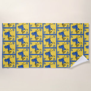 Serviette De Plage Ukraine Art populaire slave traditionnel