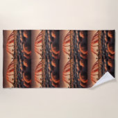 Serviette De Plage Uluru "Ayers Rock" Australia Oil Paint, (Devant)