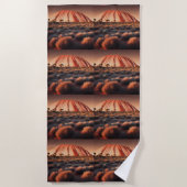 Serviette De Plage Uluru "Ayers Rock" Australia Oil Paint, (Devant)