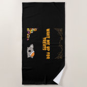 Serviette De Plage Un animal endormi prêt pour les friandises d'Hallo (Devant)