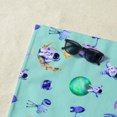 Serviette De Plage Un astronaute lance une fusée spatiale (En situation)