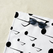 Serviette De Plage Un bon nombre de notes musicales (En situation)